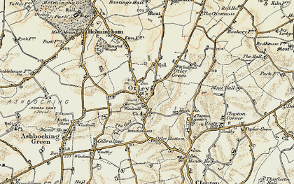 Old map of Otley in 1898-1901