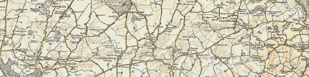 Old map of Otley in 1898-1901