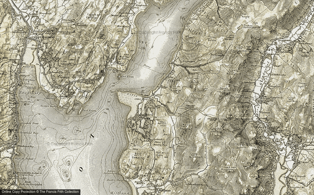 Old Map of Otter Ferry, 1905-1907 in 1905-1907