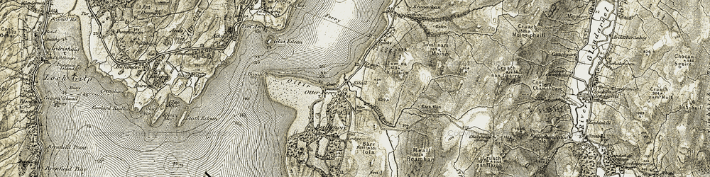 Old map of Otter Ferry in 1905-1907