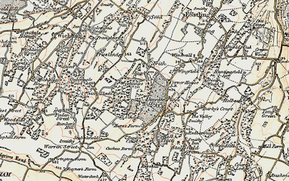 Old map of Otterden Place in 1897-1898
