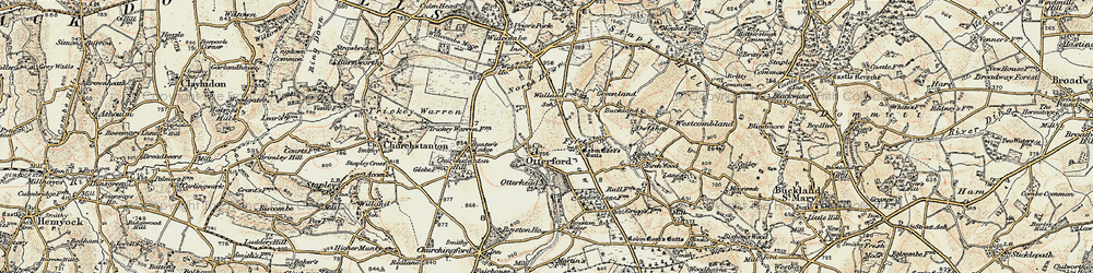 Old map of Brown Down in 1898-1900