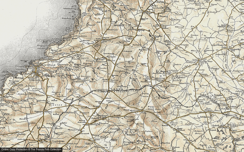 Old Map of Otterham, 1900 in 1900