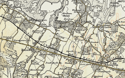 Old map of Otterham Quay in 1897-1898