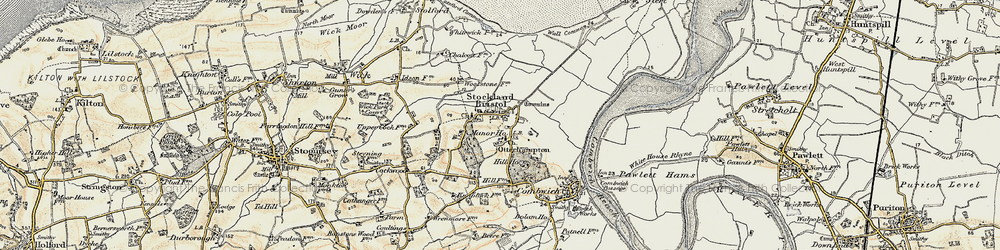 Old map of Otterhampton in 1898-1900