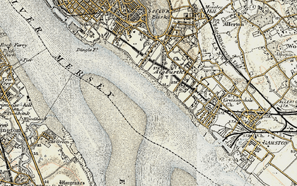 Old map of Otterspool in 1902-1903