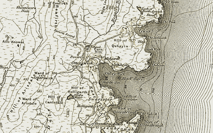 Old map of Alin Knowes in 1912
