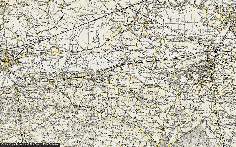 Old Map of Oughtrington, 1903 in 1903