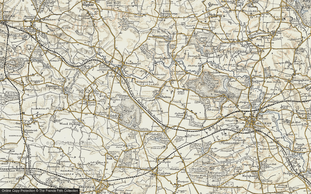 Old Map of Oulton, 1901-1902 in 1901-1902