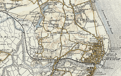 Old map of Oulton in 1901-1902