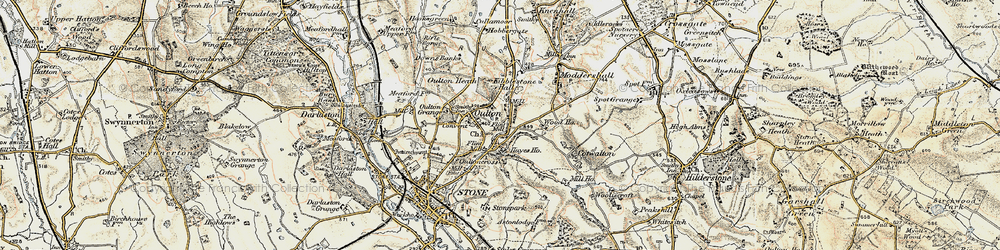 Old map of Oulton in 1902