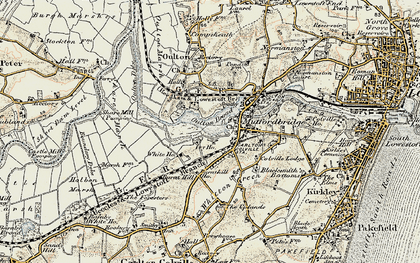 Old map of Burnt Hill in 1901-1902