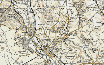 Old map of Oulton Grange in 1902