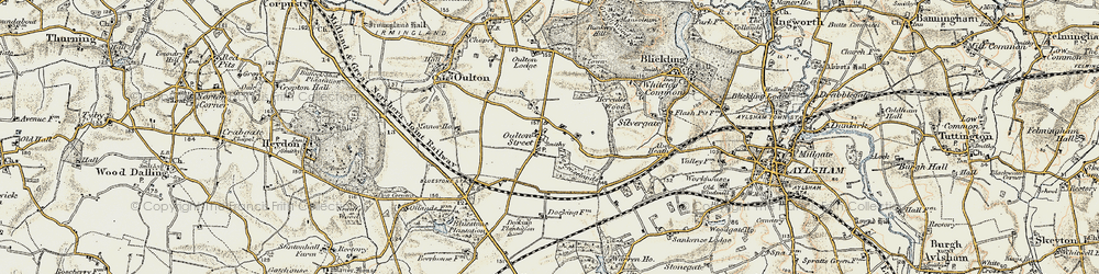 Old map of Oulton Street in 1901-1902