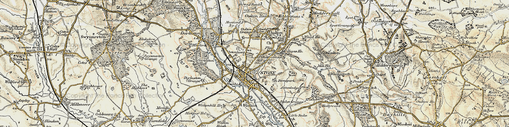 Old map of Oultoncross in 1902