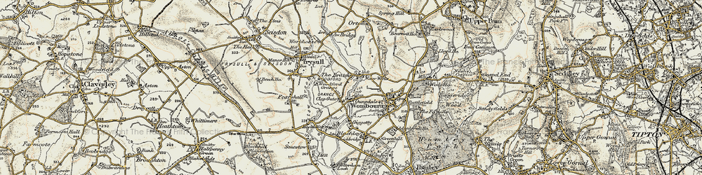 Old map of Ounsdale in 1902