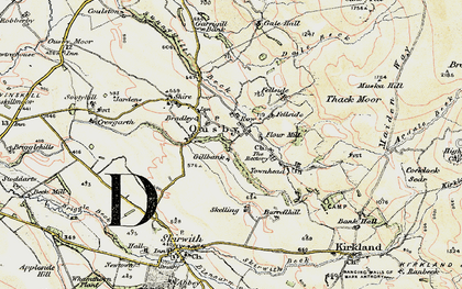Old map of Ousby in 1901-1904