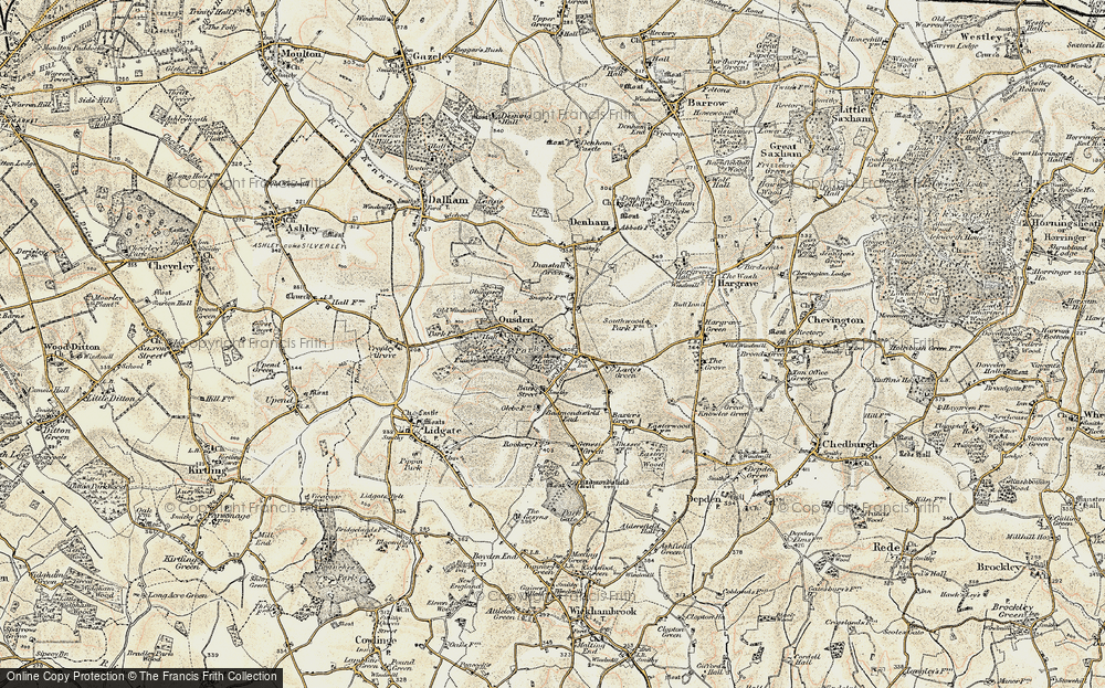 Old Map of Ousden, 1899-1901 in 1899-1901