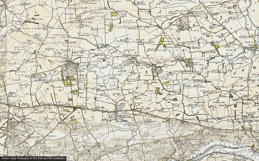 Old Map of Ouston, 1901-1903 in 1901-1903