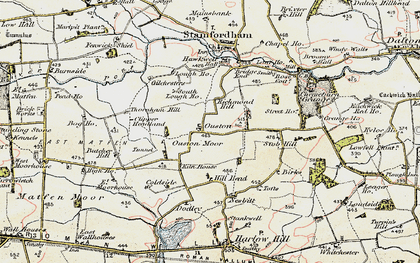 Old map of Ouston in 1901-1903