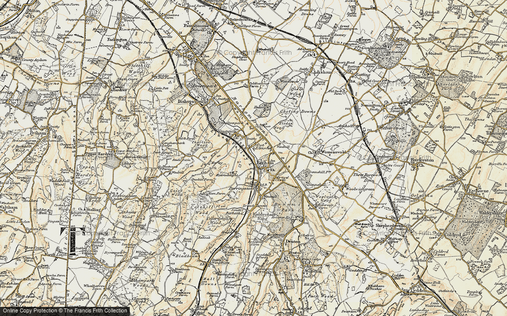 Old Map of Out Elmstead, 1898-1899 in 1898-1899