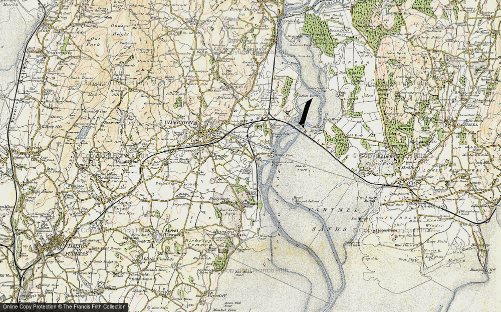 Old Map of Historic Map covering Sandhall in 1903-1904