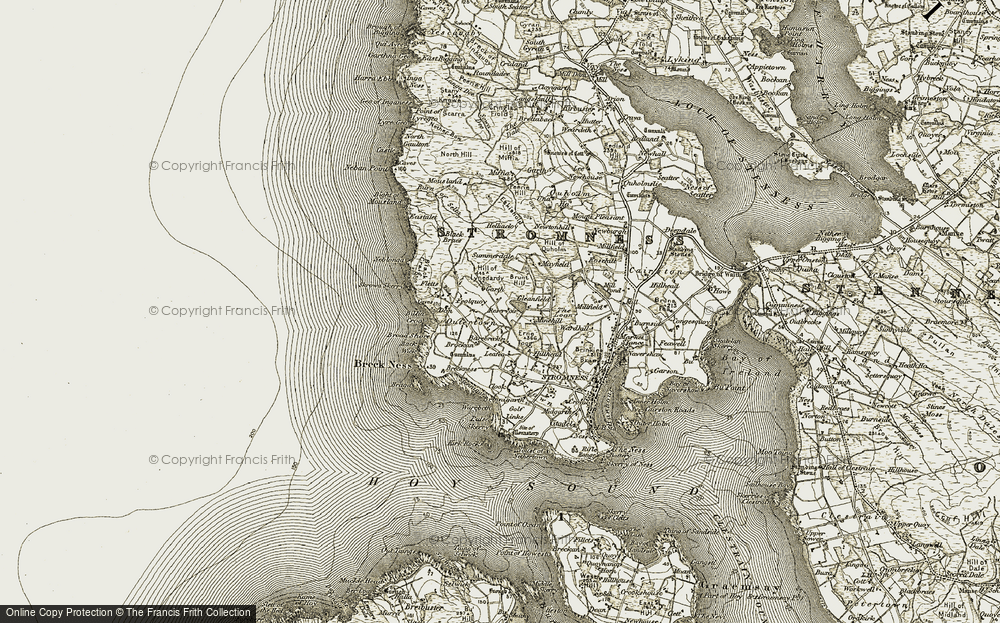Old Map of Historic Map covering Breck Ness in 1912
