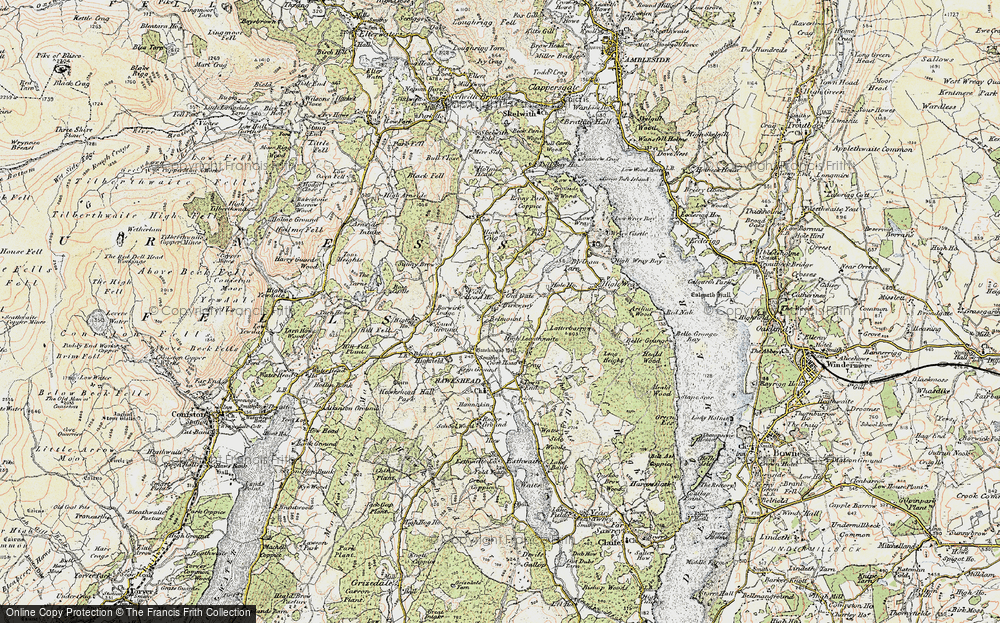 Old Map of Historic Map covering Blelham Tarn in 1903-1904
