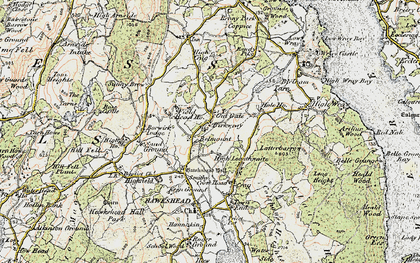 Old map of Blelham Tarn in 1903-1904