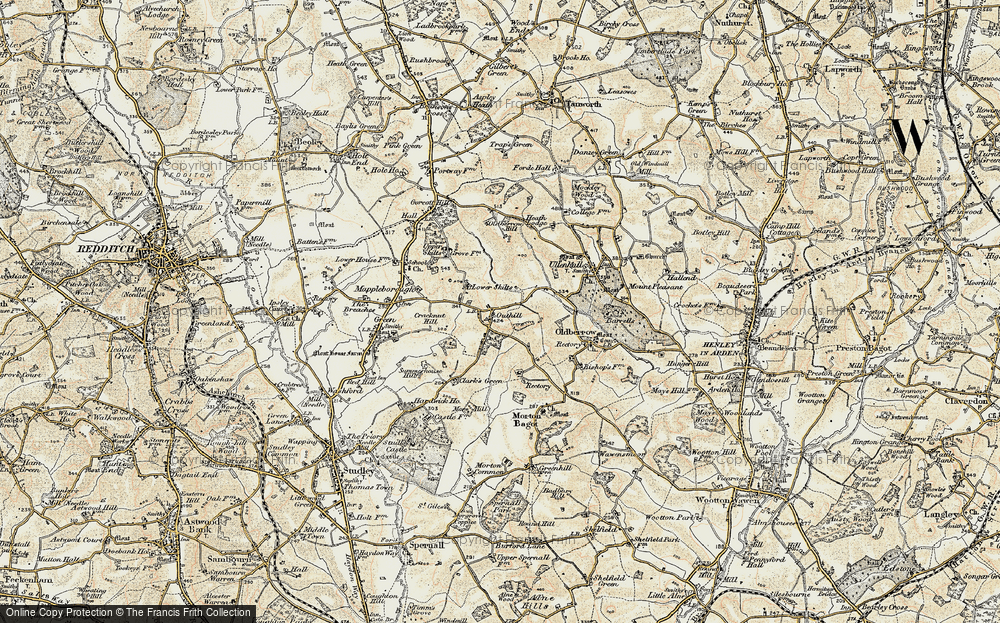 Old Map of Outhill, 1901-1902 in 1901-1902