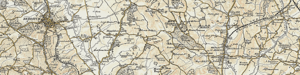 Old map of Outhill in 1901-1902