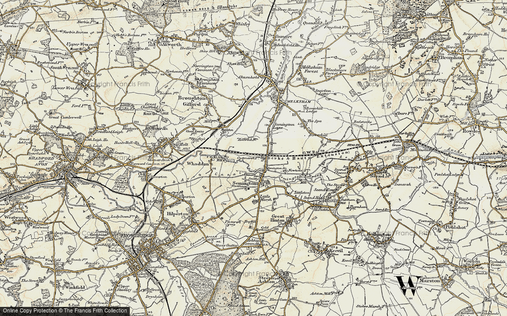Old Map of Outmarsh, 1898-1899 in 1898-1899