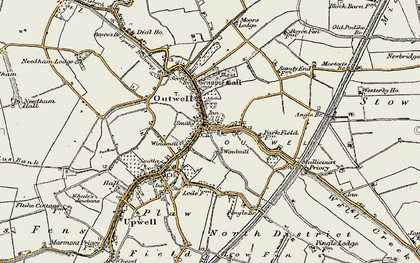 Old map of Outwell in 1901-1902