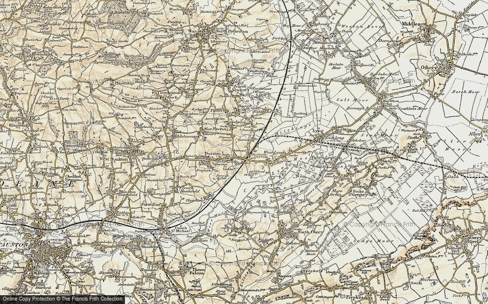 Old Map of Outwood, 1898-1900 in 1898-1900