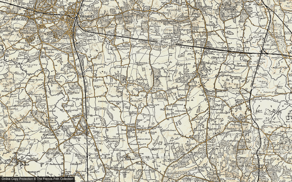 Old Map of Outwood, 1898-1902 in 1898-1902