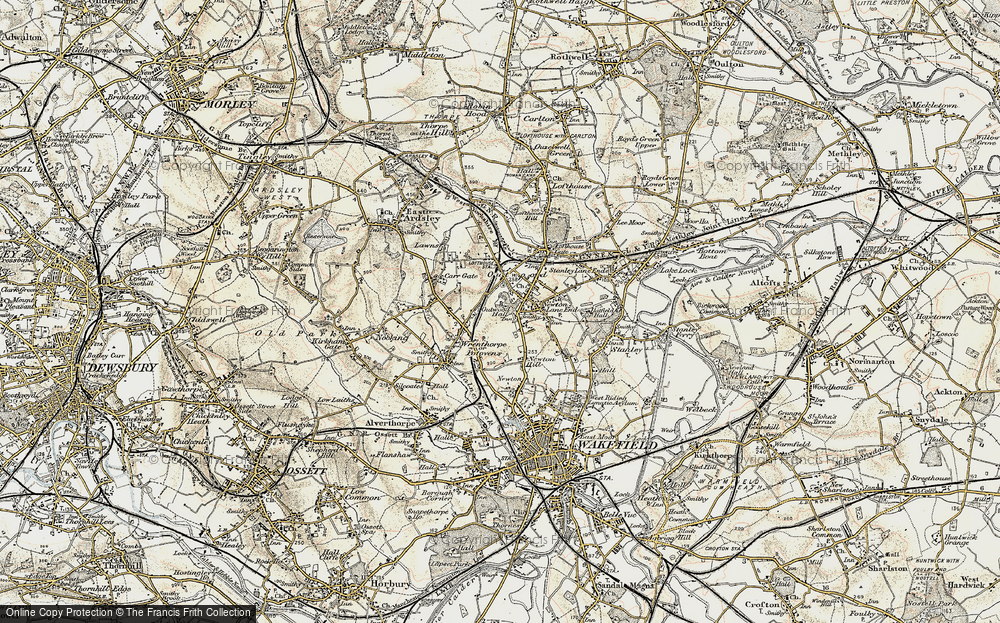 Old Map of Outwood, 1903 in 1903