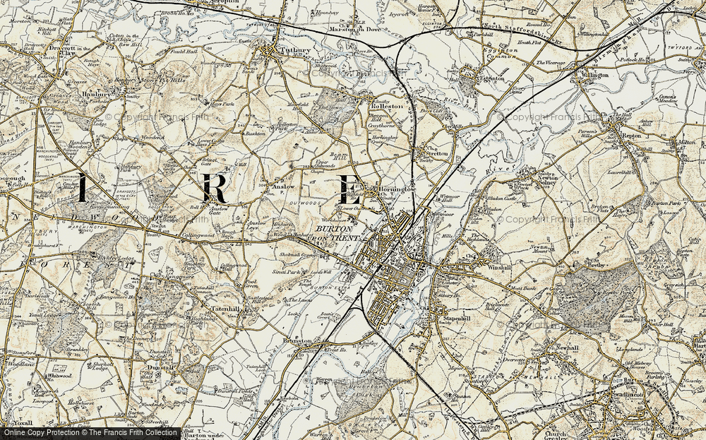 Old Map of Outwoods, 1902 in 1902
