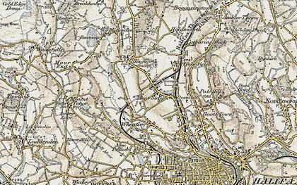 Old map of Ovenden in 1903