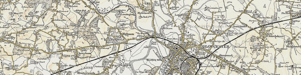Old map of Over in 1898-1900