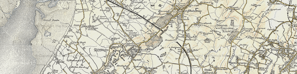 Old map of Over in 1899