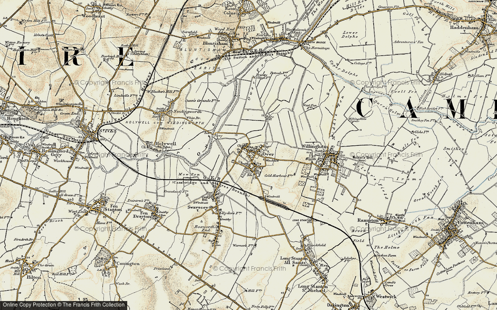 Old Map of Over, 1901 in 1901