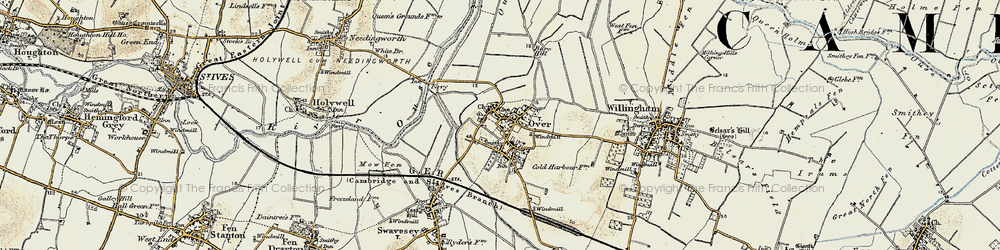Old map of Over in 1901