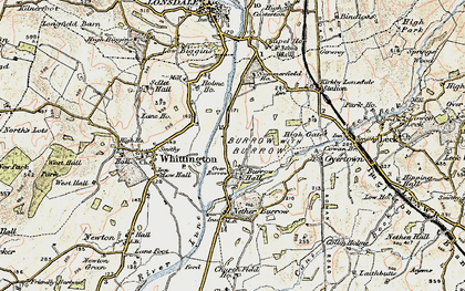 Old map of Over Burrow in 1903-1904