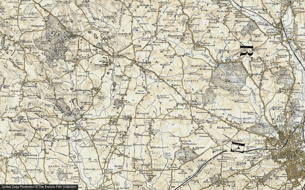Old Map of Over Burrows, 1902 in 1902