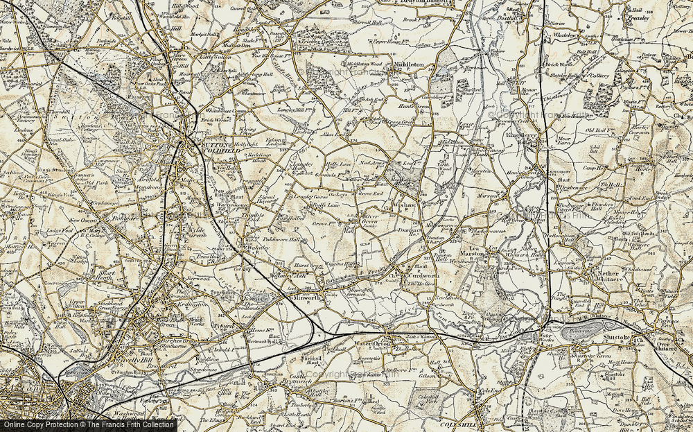 Old Map of Over Green, 1901-1902 in 1901-1902