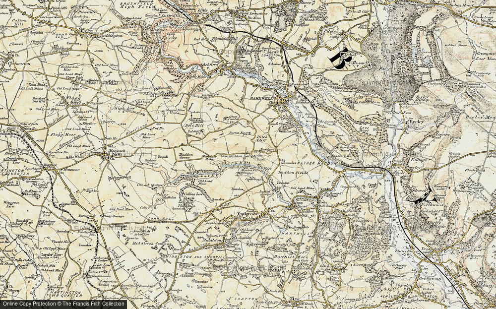 Old Map of Historic Map covering Burton Manor in 1902-1903