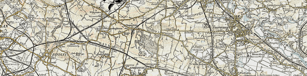 Old map of Over Hulton in 1903