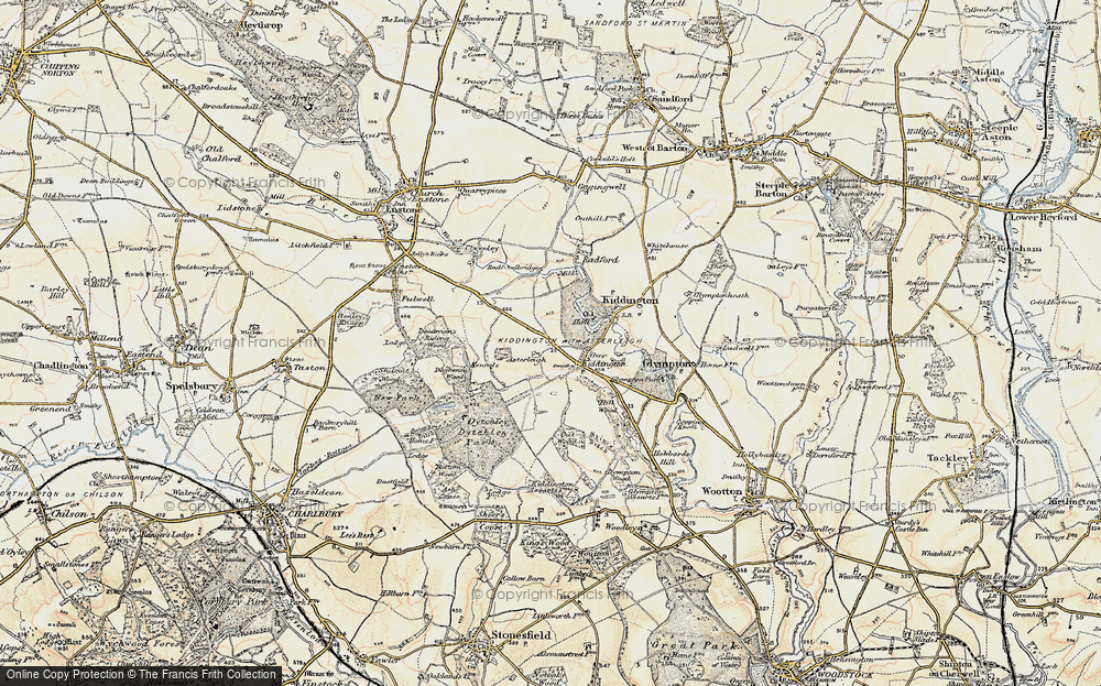 Old Map of Over Kiddington, 1898-1899 in 1898-1899