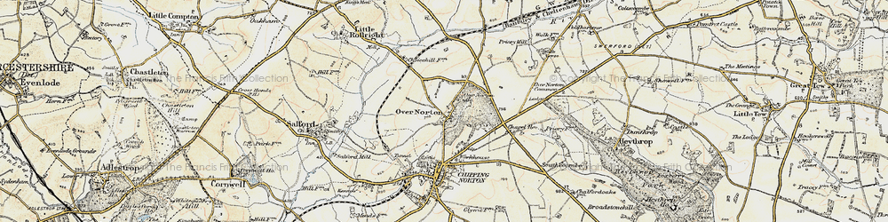 Old map of Over Norton in 1898-1899