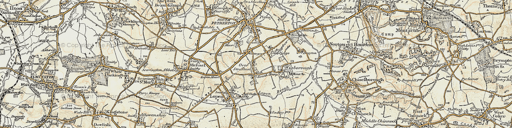 Old map of Over Stratton in 1898-1900